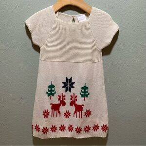 Hanna Andersson // Dear Deer Sweater Dress
In Cotton & Merino - ecru cream 18-24